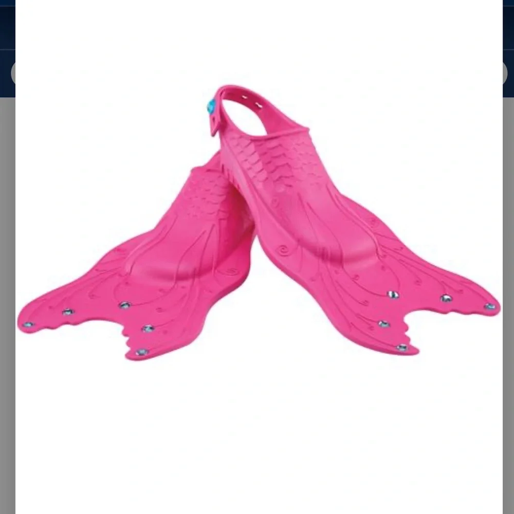 NWOT Speedo Flutter Feet Kid's Swim Fins, Berry, size L/XL